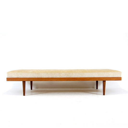 Retro vintage danish teak single day bed sofa futon mid century modern 1960s